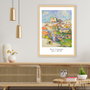 Wallity Cuadro Decorativo Enmarcado Gardanne de Paul Cézanne 55 x 75 cm